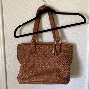 Cole Haan Leather Woven Purse